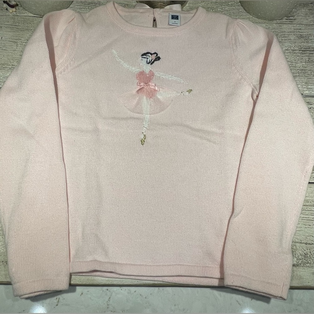 NWOT Janie And Jack Ballet Ballerina Pink Sweater Girls Size 7